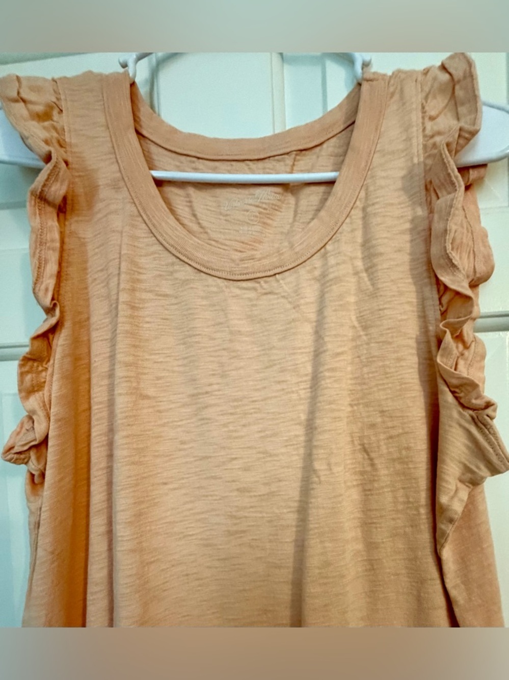 Universal Thread Peach Ruffle-Shoulder Midi Tank Dress - Picture 3 of 5